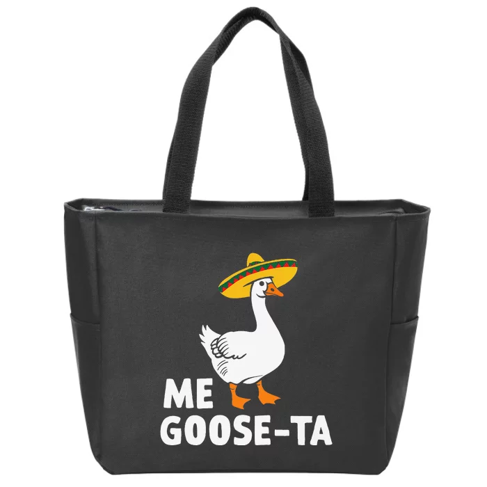 Me Goose Ta Goose Fiesta Humor Pun Mexican Party Zip Tote Bag