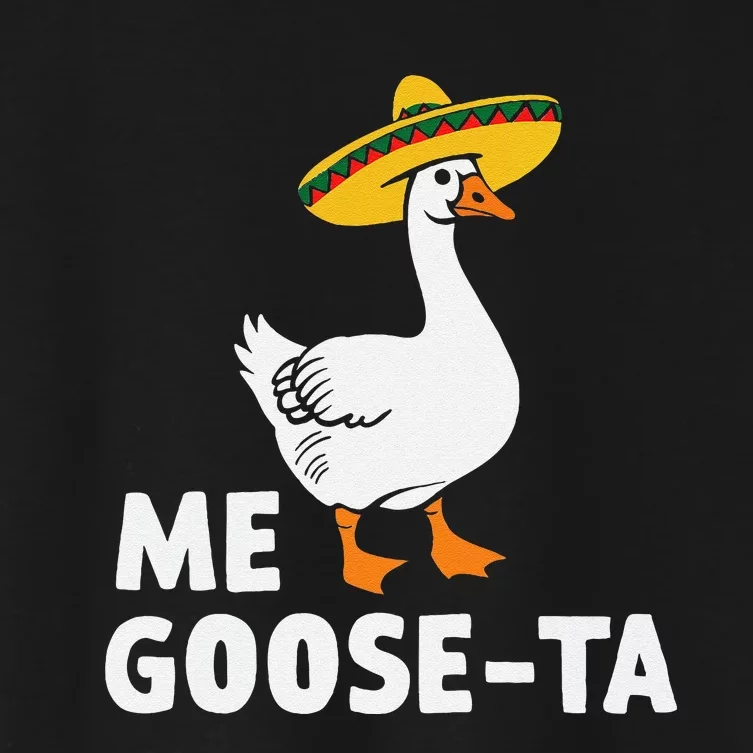 Me Goose Ta Goose Fiesta Humor Pun Mexican Party Gift Women's Crop Top Tee