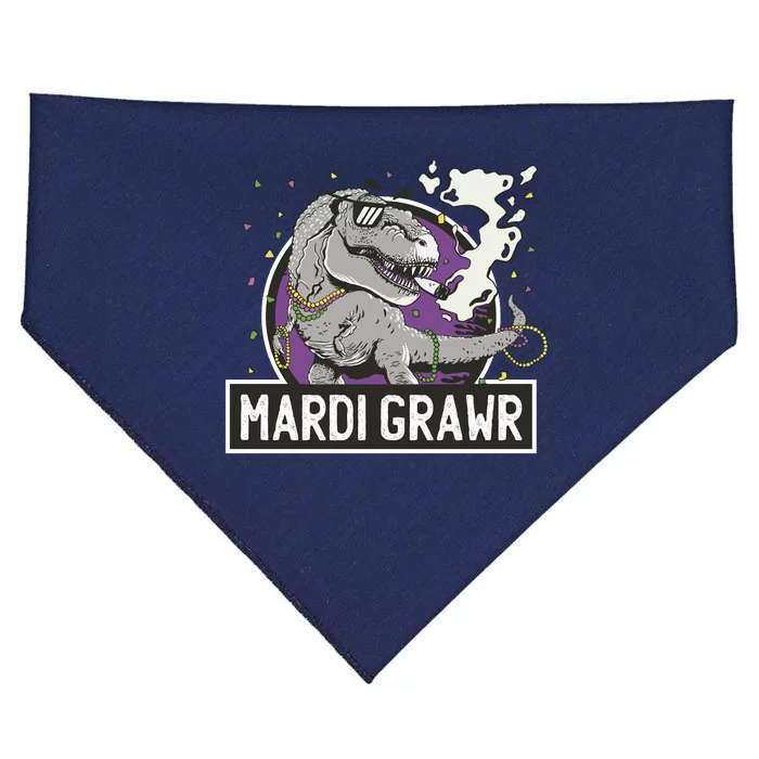 Mardi Grawr T Rex USA-Made Doggie Bandana