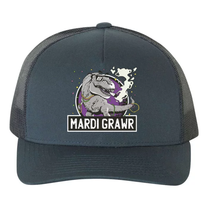 Mardi Grawr T Rex Yupoong Adult 5-Panel Trucker Hat