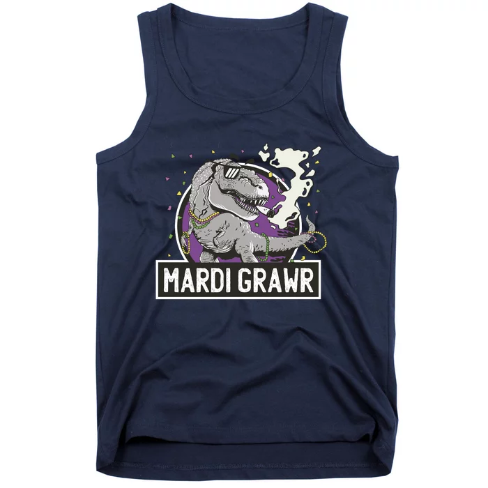 Mardi Grawr T Rex Tank Top