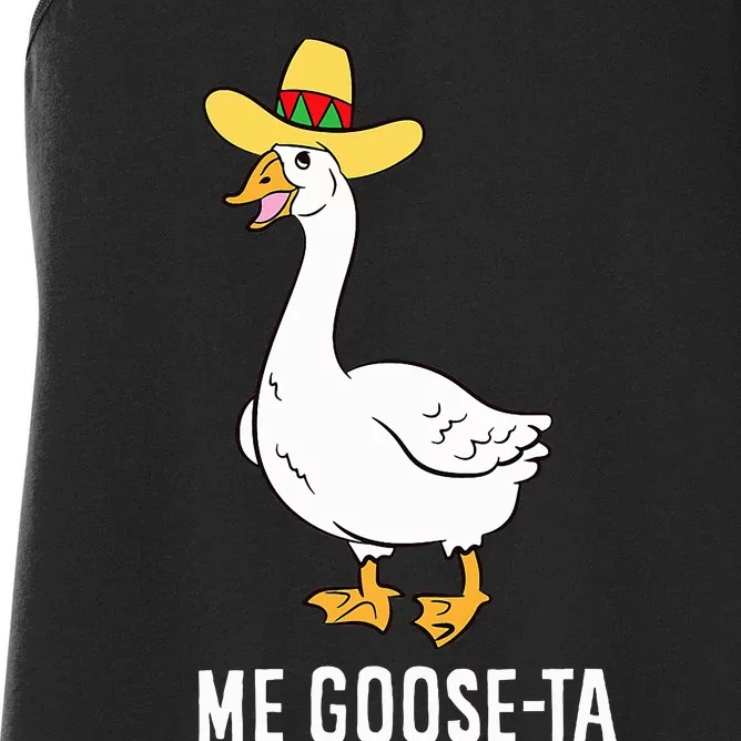 Me Goose Ta Mexican Funny Spanish Goose Pun Women's Racerback Tank