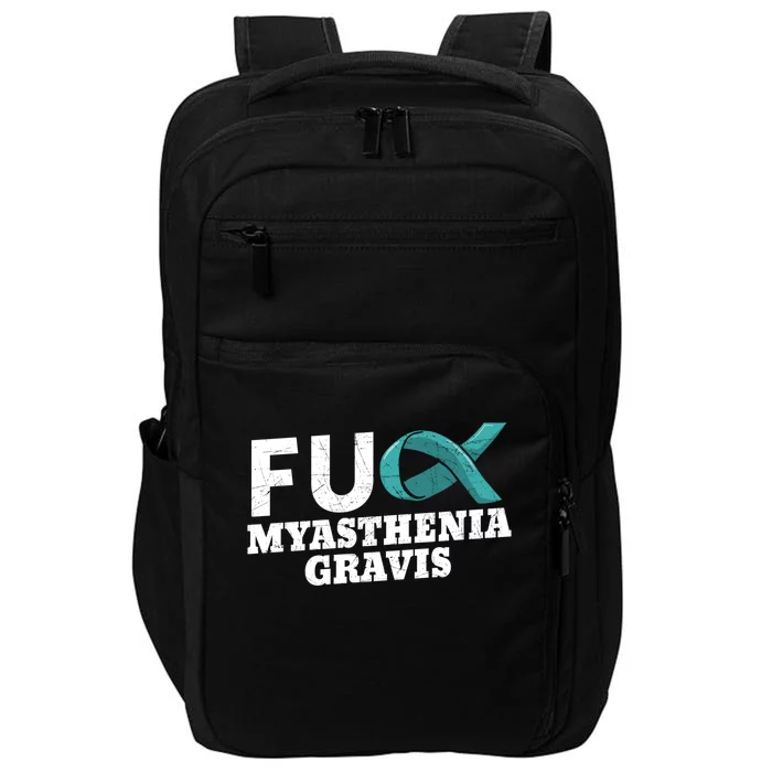 Myasthenia Gravis Teal Awareness Ribbon Autoimmune Disorder Meaningful Gift Impact Tech Backpack