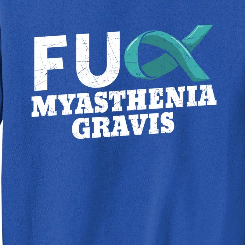 Myasthenia Gravis Teal Awareness Ribbon Autoimmune Disorder Meaningful Gift Sweatshirt