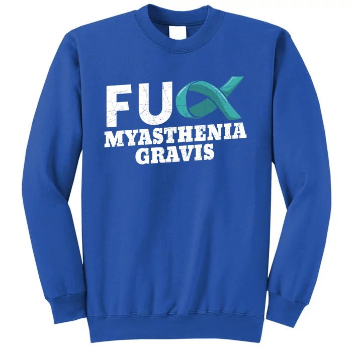 Myasthenia Gravis Teal Awareness Ribbon Autoimmune Disorder Meaningful Gift Sweatshirt