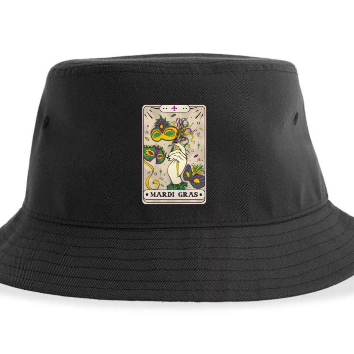 Mardi Gras Tarot Card Lover Sustainable Bucket Hat