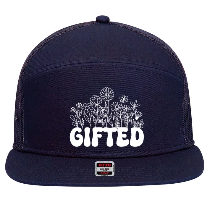 Matching Gifted Teacher Education Team School Crew Funny Gift 7 Panel Mesh Trucker Snapback Hat