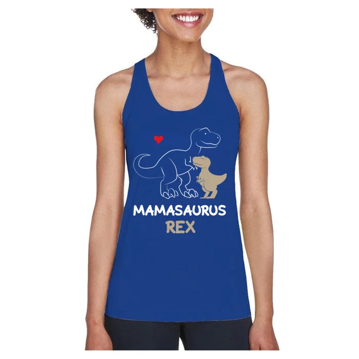 Mamasaurus Gift T Rex Mama Saurus Dinosaur Mom Gift Meaningful Gift Women's Racerback Tank