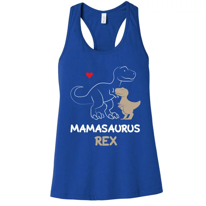 Mamasaurus Gift T Rex Mama Saurus Dinosaur Mom Gift Meaningful Gift Women's Racerback Tank