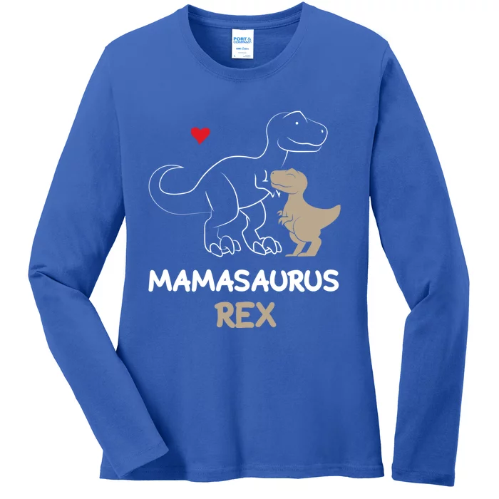 Mamasaurus Gift T Rex Mama Saurus Dinosaur Mom Gift Meaningful Gift Ladies Long Sleeve Shirt