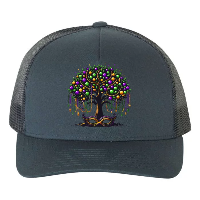 Mardi Gras Tree Beads New Orleans 2024 Festival Bead Yupoong Adult 5-Panel Trucker Hat