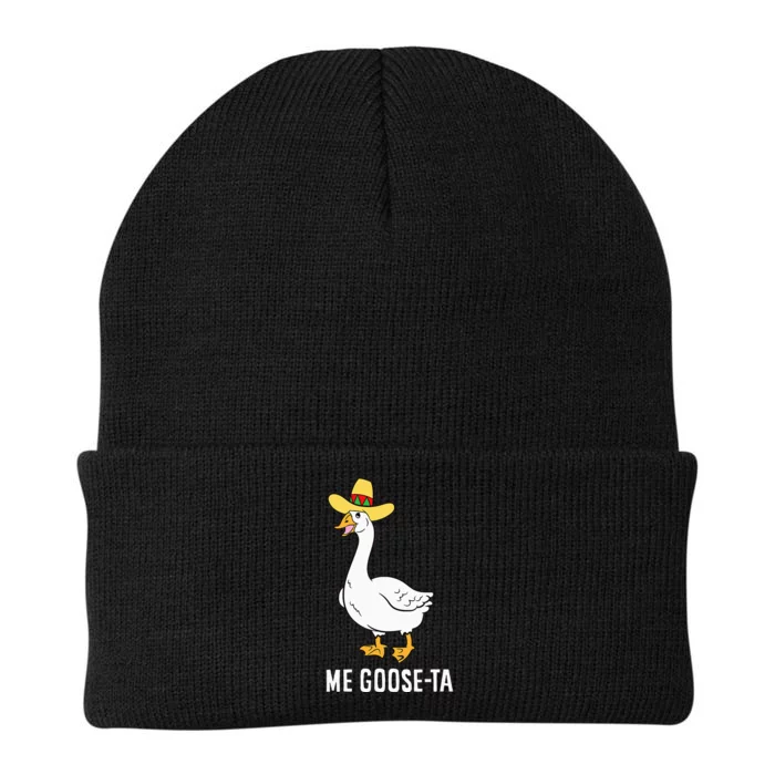 Me Goose Ta Mexican Funny Spanish Goose Pun Knit Cap Winter Beanie