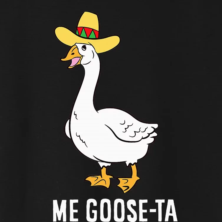 Me Goose Ta Mexican Funny Spanish Goose Pun Women's Crop Top Tee