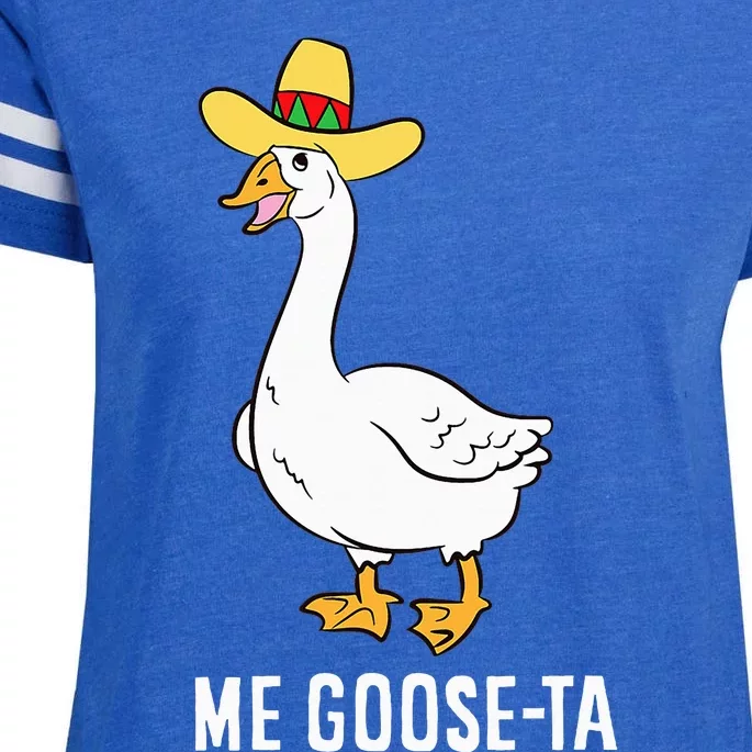 Me Goose Ta Mexican Funny Spanish Goose Pun Enza Ladies Jersey Football T-Shirt