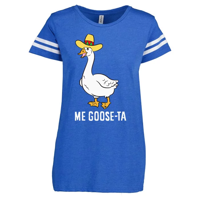 Me Goose Ta Mexican Funny Spanish Goose Pun Enza Ladies Jersey Football T-Shirt