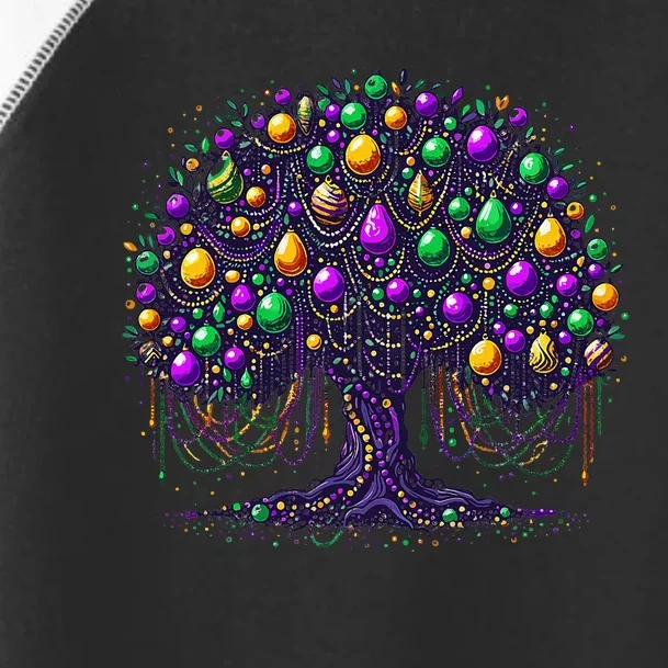 Mardi Gras Tree Beads New Orleans 2024 Festival Bead Tree Toddler Fine Jersey T-Shirt