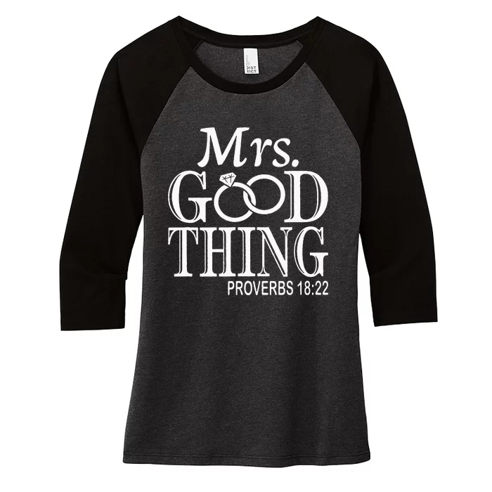 Mrs Good Thing Women's Tri-Blend 3/4-Sleeve Raglan Shirt