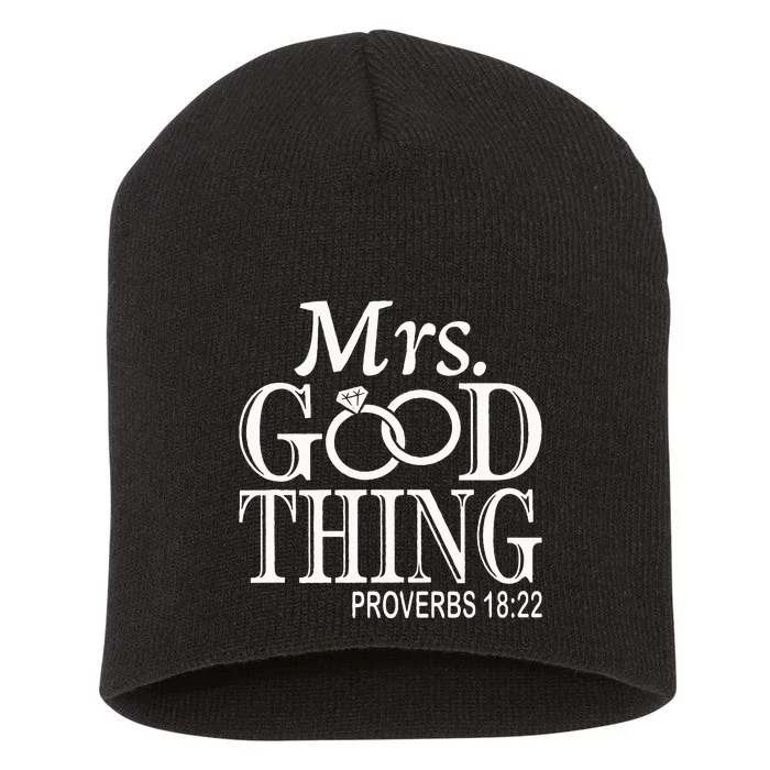 Mrs Good Thing Short Acrylic Beanie