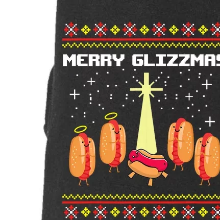 Merry Glizzmas Tacky Funny Merry Christmas Hot Dogs Doggie 3-End Fleece Hoodie