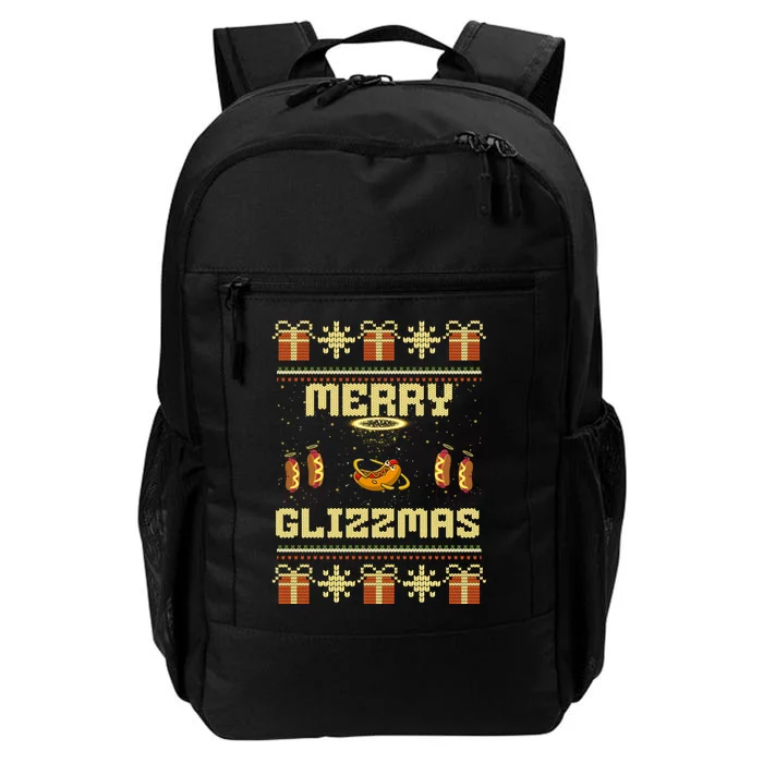 Merry Glizzmas Tacky Funny Merry Christmas Hot Dogs Daily Commute Backpack