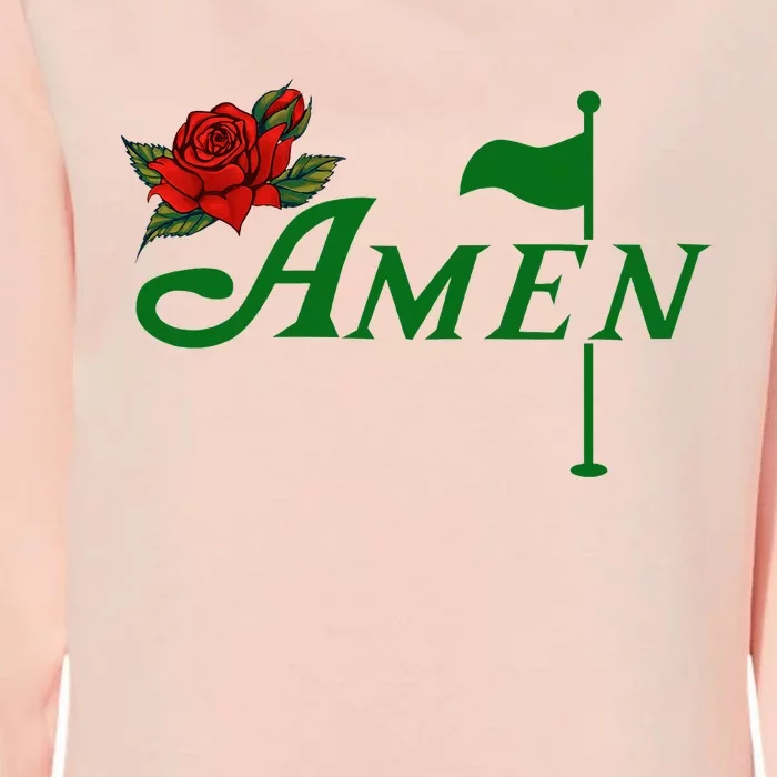 Masters Golf Tournament Golfing Amen Floral Master Golfer Womens California Wash Sweatshirt