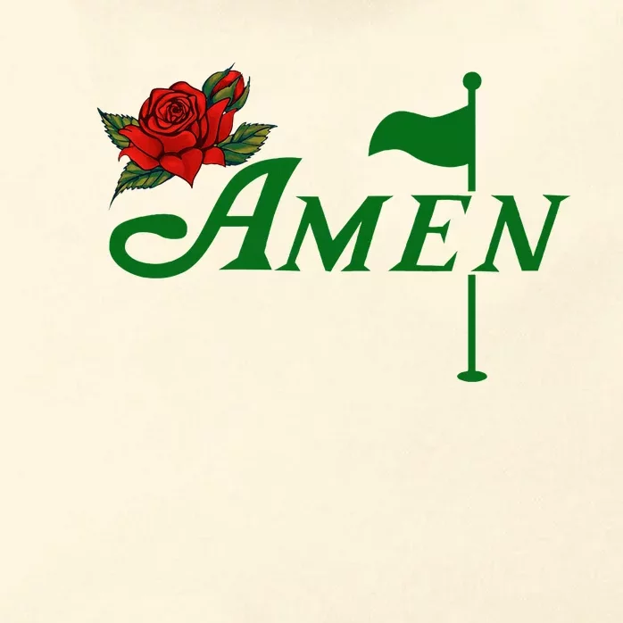 Masters Golf Tournament Golfing Amen Floral Master Golfer Zip Tote Bag