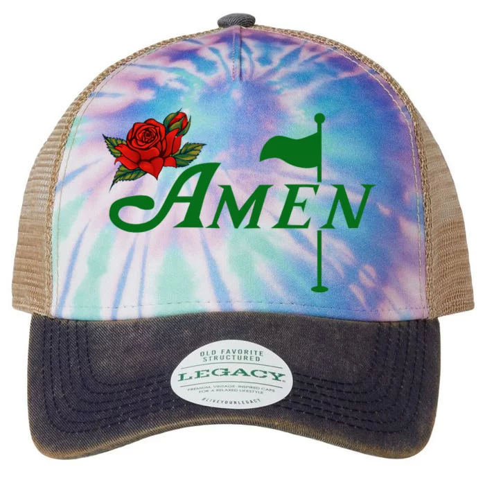 Masters Golf Tournament Golfing Amen Floral Master Golfer Legacy Tie Dye Trucker Hat