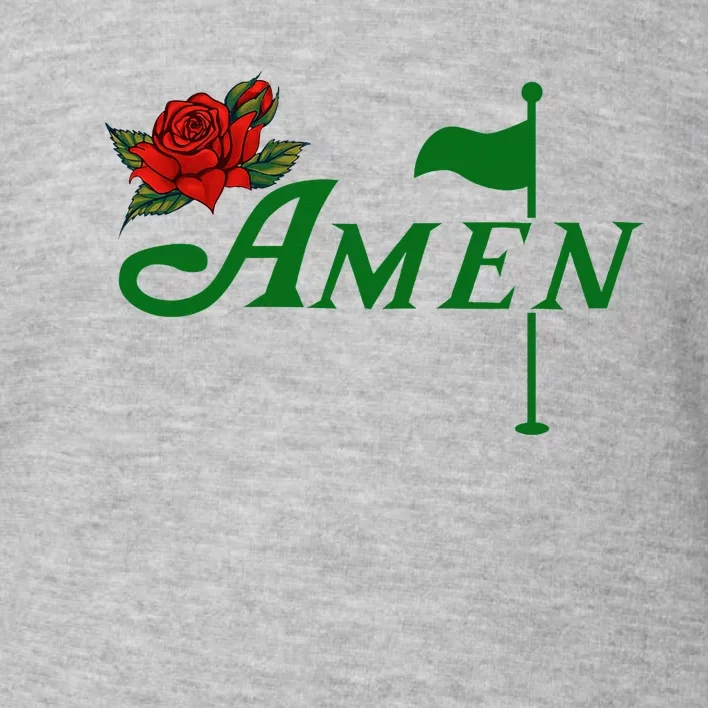 Masters Golf Tournament Golfing Amen Floral Master Golfer Toddler Sweatshirt