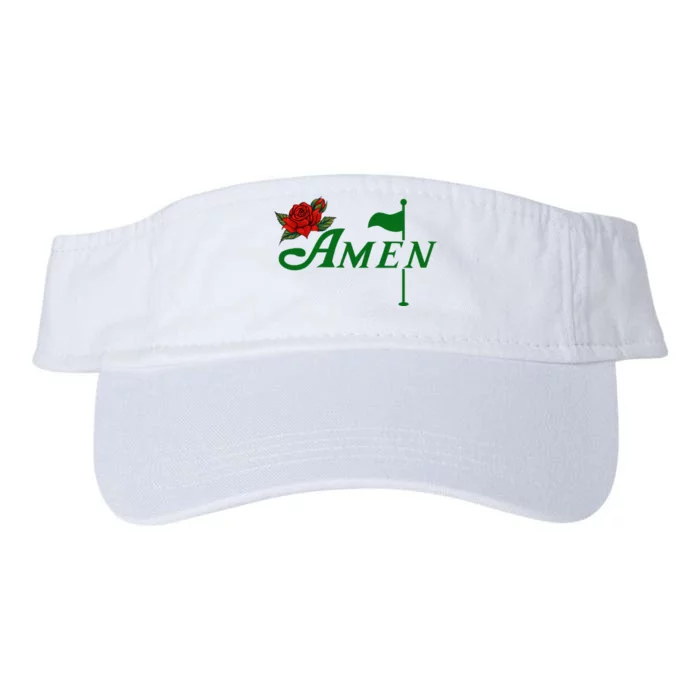 Masters Golf Tournament Golfing Amen Floral Master Golfer Valucap Bio-Washed Visor