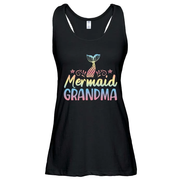 Mermaid Grandma Underwater Grandmother Myth Folklore Ladies Essential Flowy Tank