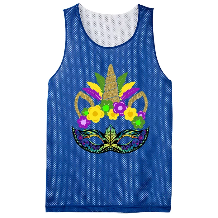 Mardi Gras Unicorn Party Costume Gift Mesh Reversible Basketball Jersey Tank