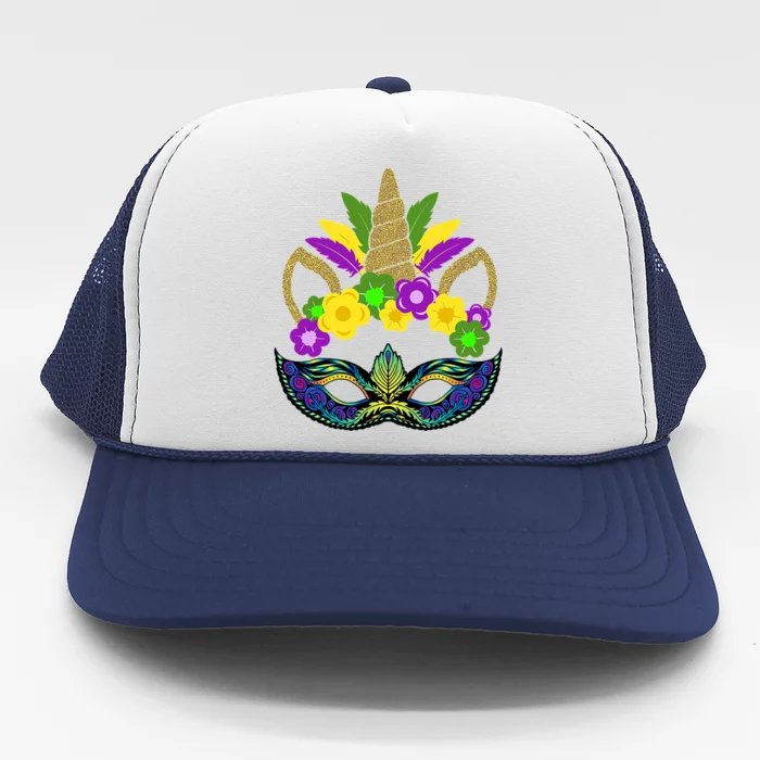 Mardi Gras Unicorn Party Costume Gift Trucker Hat