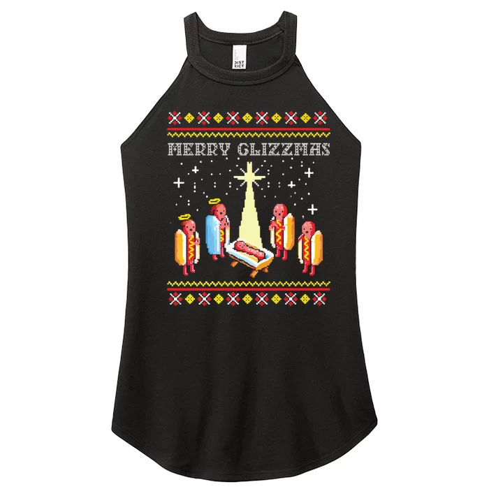 Merry Glizzmas Ugly Christmas Women’s Perfect Tri Rocker Tank