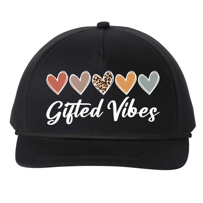 Matching Gifted Vibes Teacher Education Team School Squad Gift Snapback Five-Panel Rope Hat