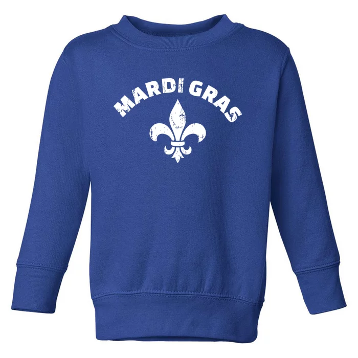 Mardi Gras Vintage Fleur De Lis Gift Toddler Sweatshirt