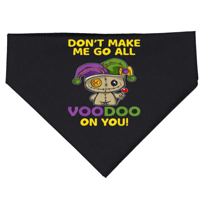 Mardi Gras Voodoo Doll Funny Jester Masquerade USA-Made Doggie Bandana