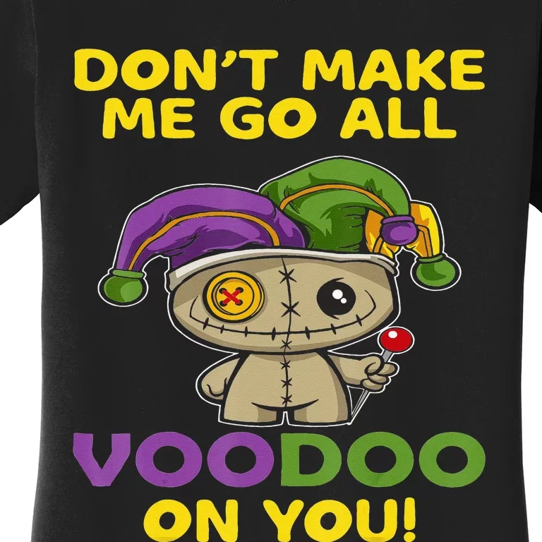 Mardi Gras Voodoo Doll Funny Jester Masquerade Women's T-Shirt