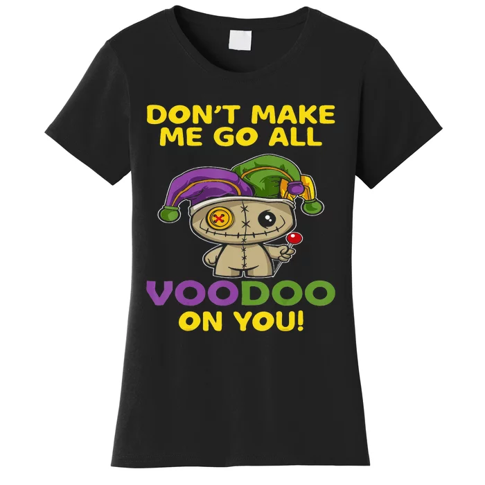 Mardi Gras Voodoo Doll Funny Jester Masquerade Women's T-Shirt