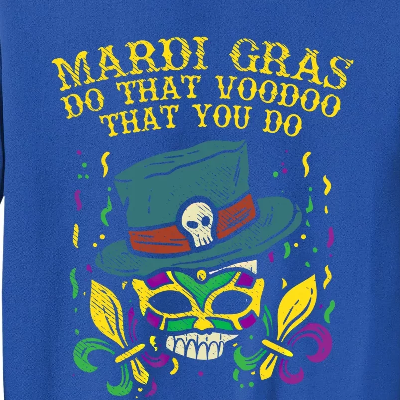 Mardi Gras Voodoo Skull Funny Nola New Orleans Carnival Gift Meaningful Gift Tall Sweatshirt