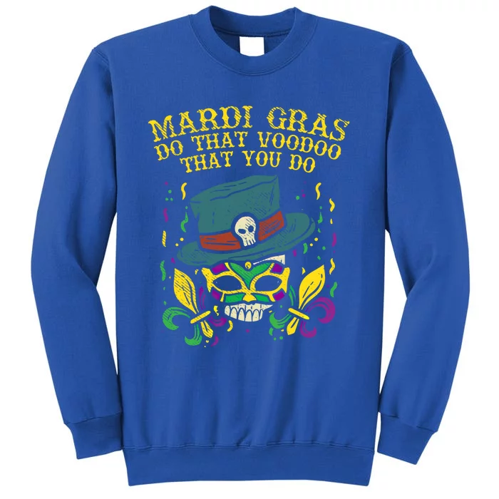 Mardi Gras Voodoo Skull Funny Nola New Orleans Carnival Gift Meaningful Gift Tall Sweatshirt