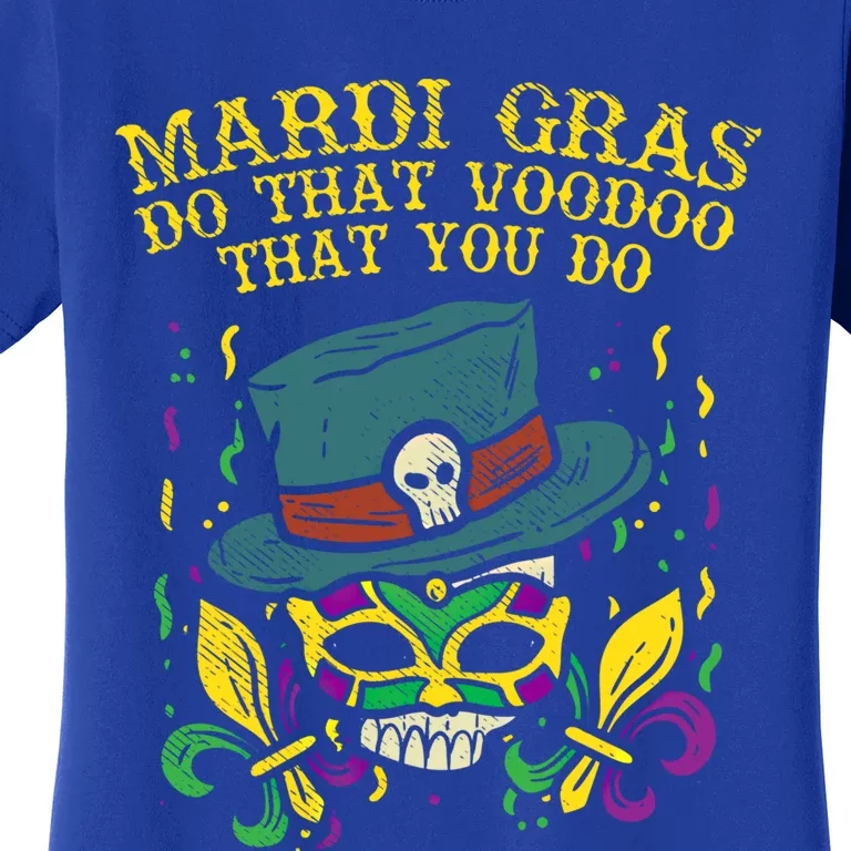 Mardi Gras Voodoo Skull Funny Nola New Orleans Carnival Gift Meaningful Gift Women's T-Shirt