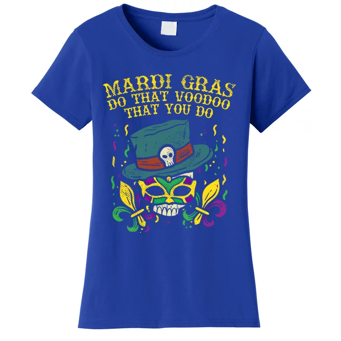 Mardi Gras Voodoo Skull Funny Nola New Orleans Carnival Gift Meaningful Gift Women's T-Shirt