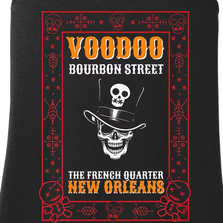 Mardi Gras Voodoo Lover Black Magic Carnival Fan Voodoo Doll Ladies Essential Tank