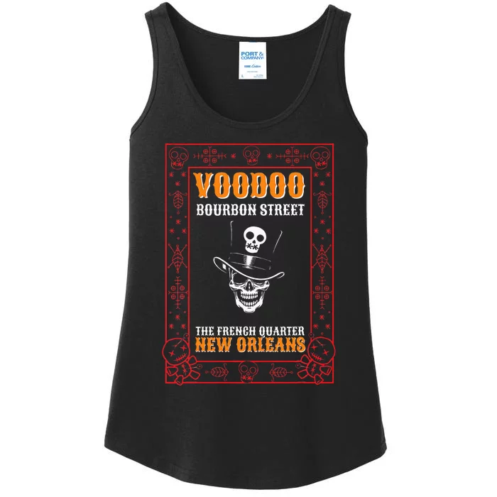 Mardi Gras Voodoo Lover Black Magic Carnival Fan Voodoo Doll Ladies Essential Tank