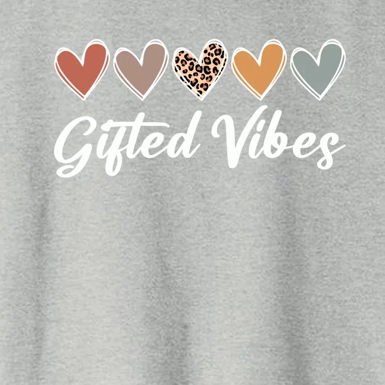 Matching Gifted Vibes Teacher Education Team School Squad Great Gift Women's Crop Top Tee