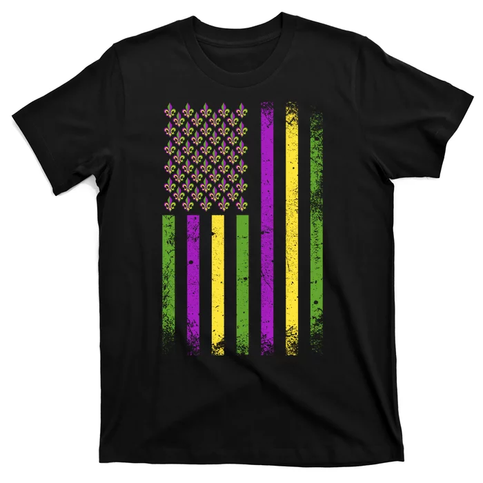 Mardi Gras Vintage Flag Celebration T-Shirt