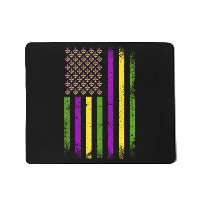 Mardi Gras Vintage Flag Celebration Mousepad