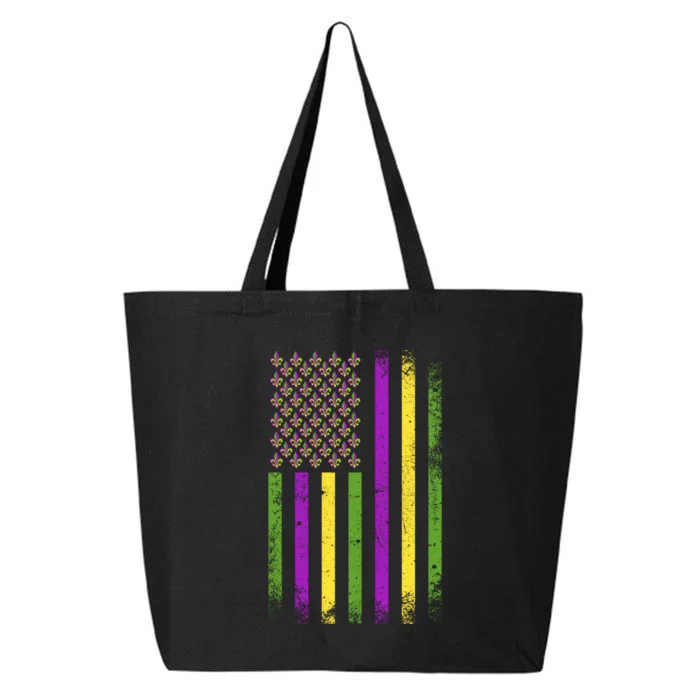 Mardi Gras Vintage Flag Celebration 25L Jumbo Tote