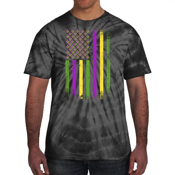 Mardi Gras Vintage Flag Celebration Tie-Dye T-Shirt