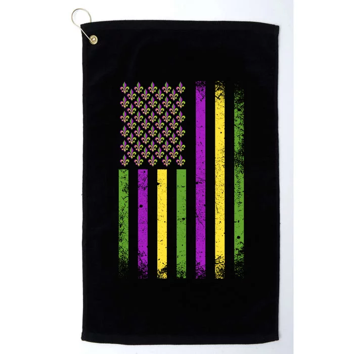 Mardi Gras Vintage Flag Celebration Platinum Collection Golf Towel